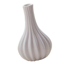 White Thin Waist Scrub Ceramic Vase for Flowers, Ideal Gifts for Weddings, Party, Birthday, Home Decor, Spa and Everywhere Decor