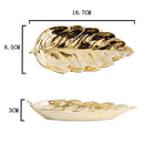 Ceramic Cute Leaf Shaped Plate - Jewelry Display Organizer - Party Dinner Sour Candy Platter