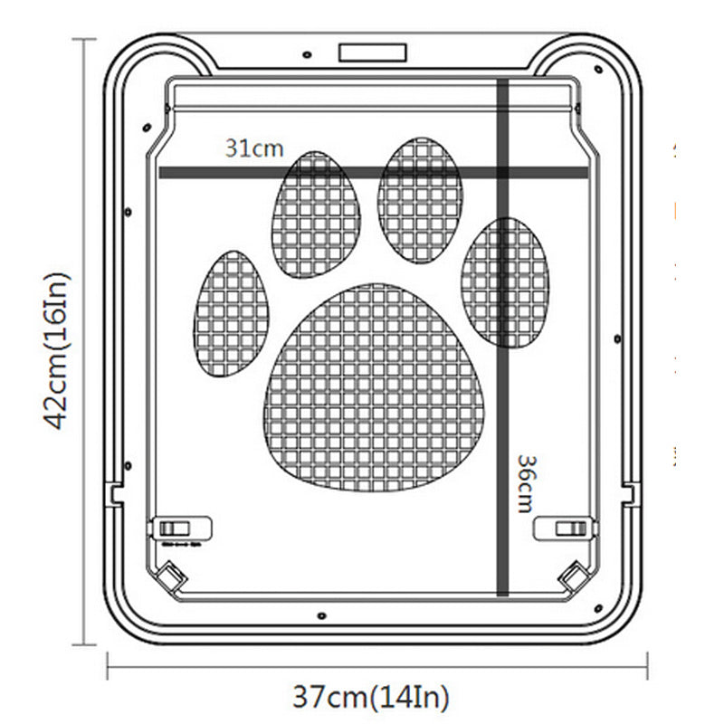 37x42cm Large Medium Dog Cat Pet Door Screen Window ABS Magnetic Auto Lock Flaps