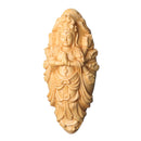 Boxwood Wood Carving Kwan-yin Statue Bodhisattva Sculpture Pendant