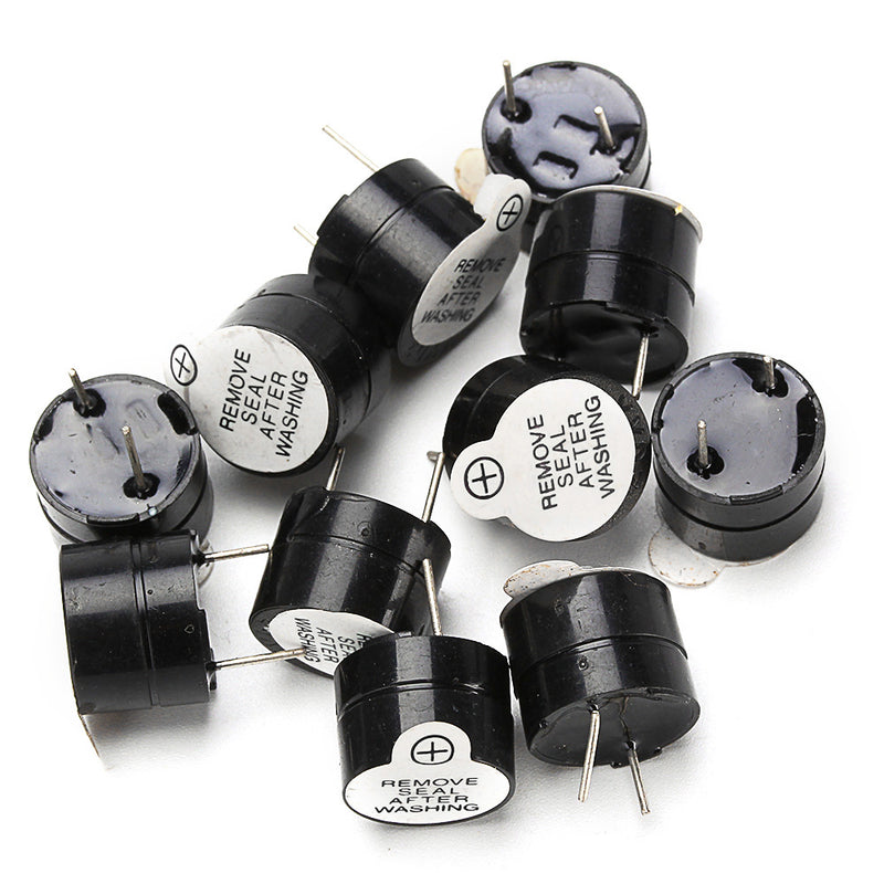 10pcs 12V Active Buzzer Electromagnetic SOT Plastic Sealed Tube Long Sound 12mmx9.5mm