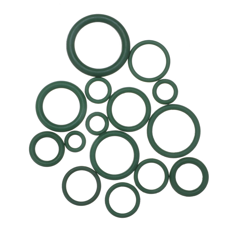 Suleve MXRW5 225Pcs R22/R134a Green Air Conditioning Rubber O-Ring Tap Washer Gasket Set Seal Metric Assortment Plumbing Kit Waterproof