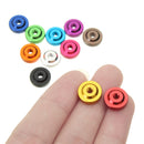 Suleve M3AN12 10Pcs M3 Knurled Thumb Nut w/ Collar Screw Spacer Washer Aluminum Alloy Multicolor