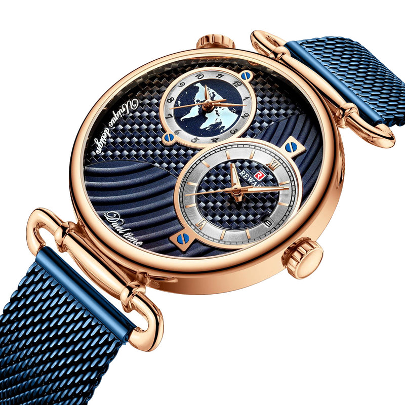 REWARD RD62002M Fashion Business Men Watch Dual Dial Waterproof Analog Quartz Watch