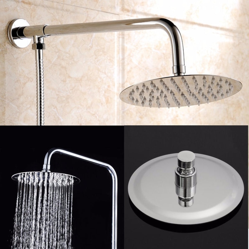360 6 Inch Round Stainless Steel Ultra Thin Rainfall Shower Head Bathroom Sprayer