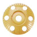 Drillpro 85mm Tungsten Carbide See Through Wood Shaping Disc Carving Disc with Hole 16mm Bore Sanding Grinder Wheel for 100 115 Angle Grinder