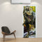 88X200CM PAG Imitative Door 3D Wall Sticker Fiery Dragon Tyrannosaurus Dinosaur Wall Decor Gift
