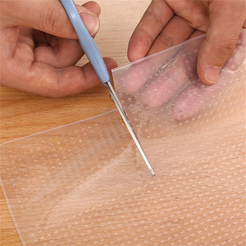 4Pcs/pack Transparent Silicone Cling Seal Film Multifunctional Food Fresh Keeping Saran Wrap