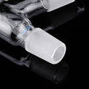 24/29 75 Degree Three-way Borosilicate Glass Distillation Adapter Connector Distilling Tube w/ Standard Ground Taper Joints