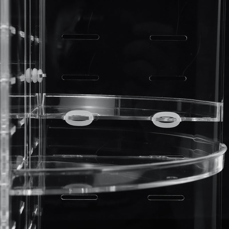 360 Degree Rotation Transparent Acrylic Cosmetics Storage Box Fashion Spin Multi-function Desktop Detachable Makeup Beauty Organizer