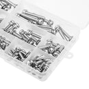 Suleve M5SP1 100Pcs M5 Stainless Steel 8-35mm Phillips Pan Head Machine Screw Washer Bolt Asortment