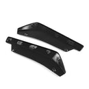 Universal 2pcs Car Bright Black Rear Bumper Protector Rear Lip Wrap Angle Splitters