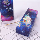 LED Galaxy Foil Rose Flower Valentine's Day Gift Romantic Crystals Rose With Box