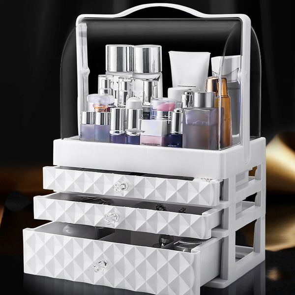 1/2/3 Layers Dustproof Earrings Jewelry Cosmetic Storage Box Desktop Organizer Display Stand Rack Tray