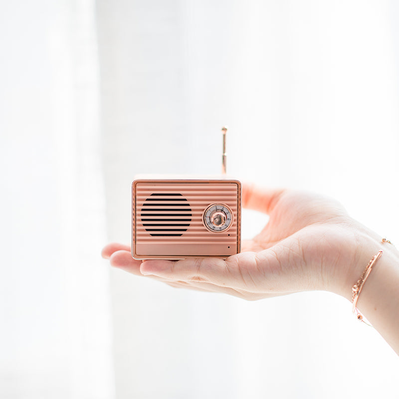 Retro Subwoofer bluetooth Audio Memory Speaker Mini Wireless Portable HIFI Noise Cancelling With Mic