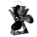 8.8 Inch Quiet 3/4 Blade EQ3-BK Stove Fan Fireplace Fire Heat Powered Saving Ecofan