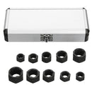 10pcs 9-19mm Broken Bolt Removal Kit Damaged Nut Bolt Remover Stud Extractor Set