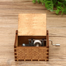 Hand Crank Collectible Music Box Engraved Wooden Box Theme Toys Birthday Craft Gifts