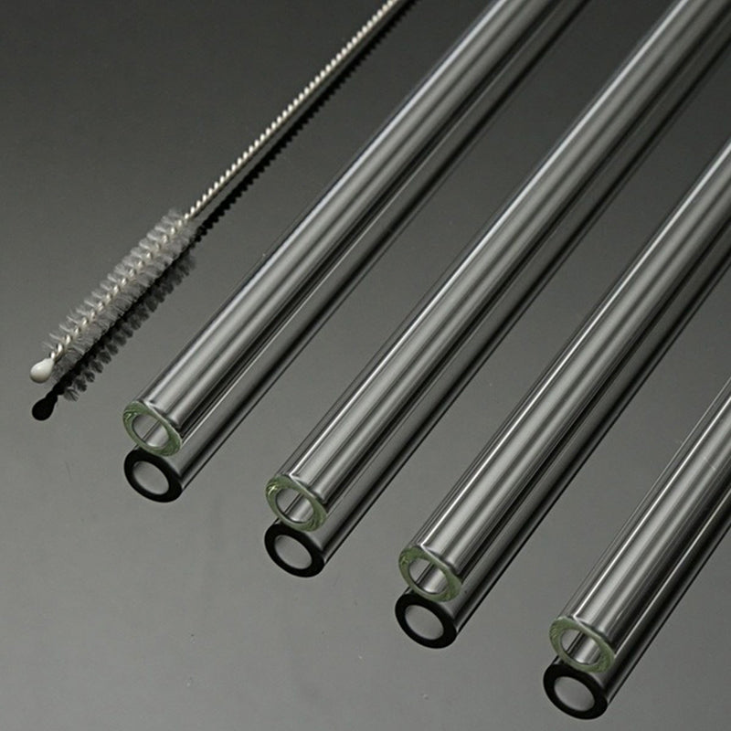 4Pcs/Set Wedding Birthday Party Transparent Glass Drinking Straw