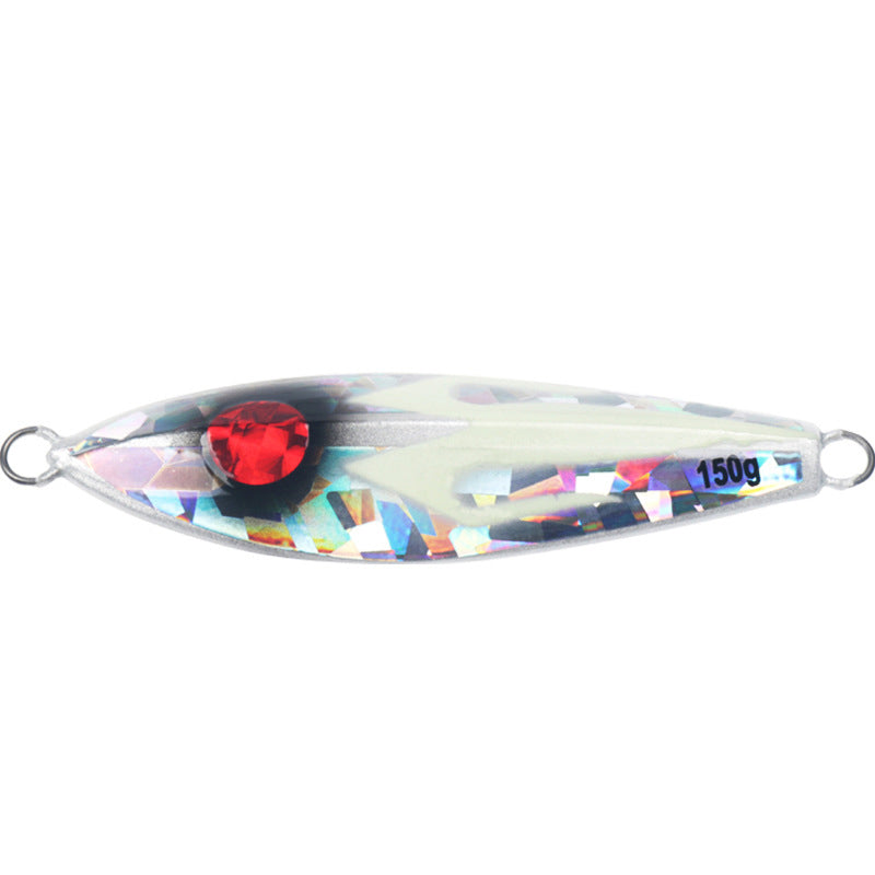 ZANLURE 1PC 9cm 150g Luminous Fishing Hard Iron Bait With Laser Coating Strong Fishing Lure
