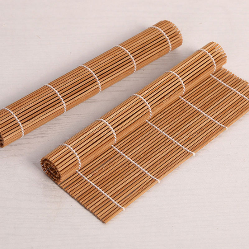 DIY Bamboo Sushi Making Kit 2 Rolling Mats 5 Pairs Chopsticks Rice Spreader Baking Mat