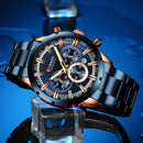 CURREN 8355 Business Men Watch Waterproof Luminous Display Stainless Steel Quartz Watch
