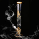 18 Inch Luminous Glass Joint Pipes Bubblers for Smoking Recycler Glass