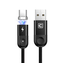 CAFELE Type-C LED Magnetic Braided Fast Charging Data Cable 1m For Oneplus 5t Xiaomi 6 Mi A1 S9 S9