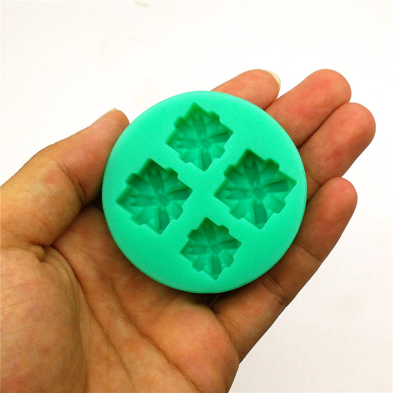 Christmas Tree Snowflake Snowman Leaf Decoration Christmas Gift Packs Series Fondant Cake Mold