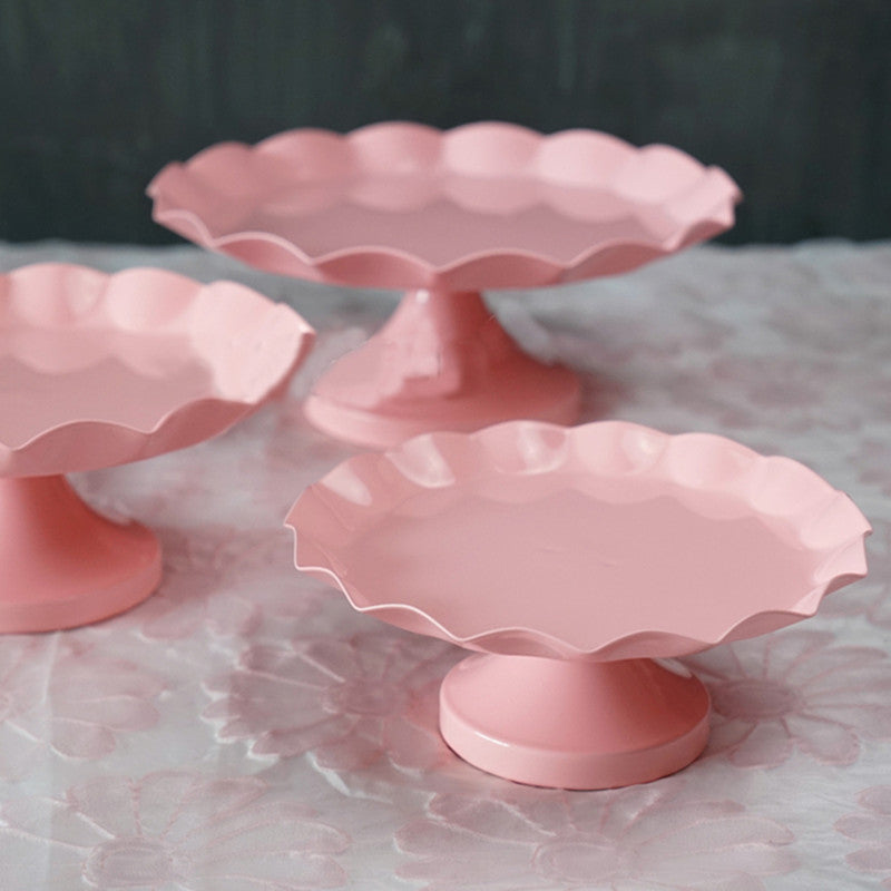 Pink Round Metal Cake Holder Of Cake Cup Cake Stand Birthday Wedding Party Display Holder
