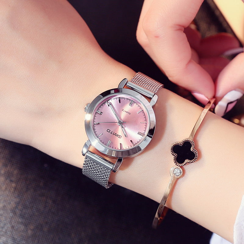 GIMTO GM406B Mini Dial Casual Style Women Watches Stainless Steel Strap Quartz Watch