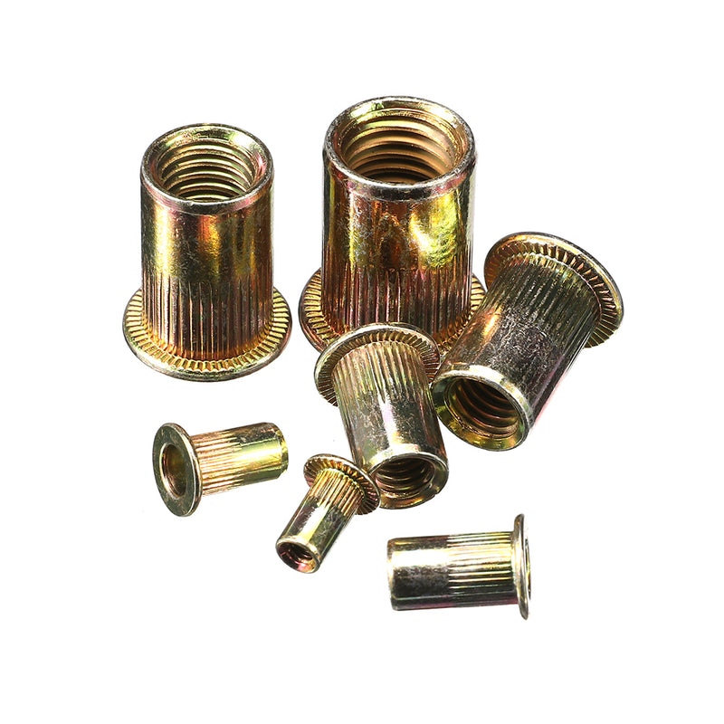 Suleve MXZN7 300Pcs Mixed Steel Rivet Nut Rivnuts Blindnuts Nutserts M3-12mm Nut Insert Rivet Assortment Kits