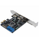 SSU V14S PCI - E to USB 3.0 Expansion Card with Front 19 / 20 Pin Interface for Desktop Computer