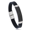 Stainless Steel Personality  Men's Silicone Bracelet
