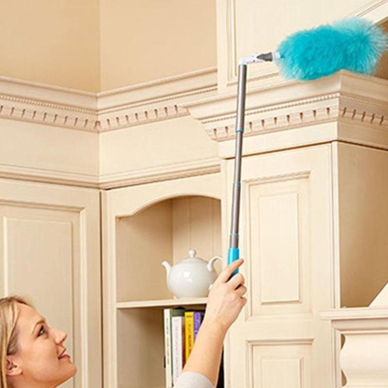 Spin Duster Electric Feather Duster 360 Rotary Bending Cleaning Brush Removal Dust Collector