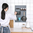 Towel Holder Hole Plate Decoration Toilet Roll Paper Rack Plastic Wall Mount Kitchen Hanging Storage