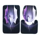 Shower Curtain Bath Pad Pedestal Rug Lid Toilet Cover Dragon Pattern Modern