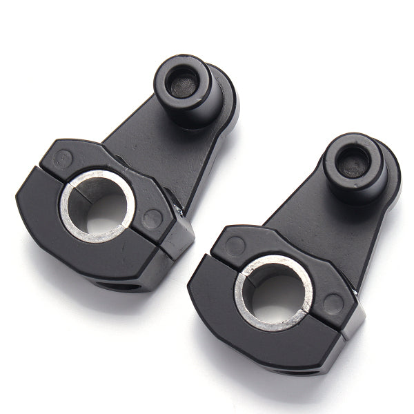 7/8 inch 22mm Motorcycle Handlebar Riser Handle Fat Bar Mount Clamps Bracket Black Aluminum