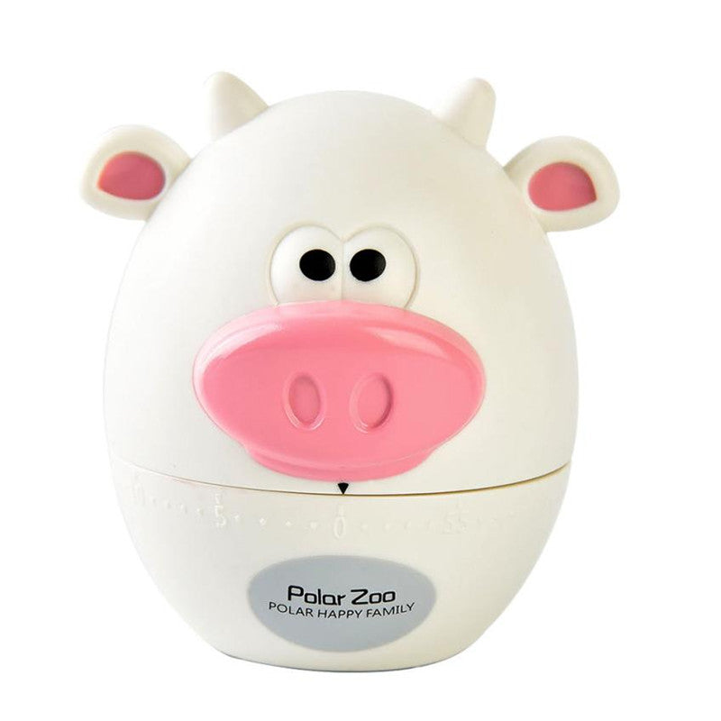 Fashion Design Bear Cow Timer Mechanical Wind Up 60 Minutes Kitchen Gadget Mechanical Alarm Timer