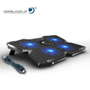 CoolCold Ice Magic 2 Notebook Cooler 4 Fan 2 USB LED Laptop Cooler Cooling Pad Computer Stand