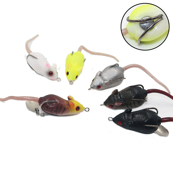 ZANLURE 1PC 6cm 10.5g High Simulation Fishing Lure Mouse Artificial Fishing Bait Wih Hook