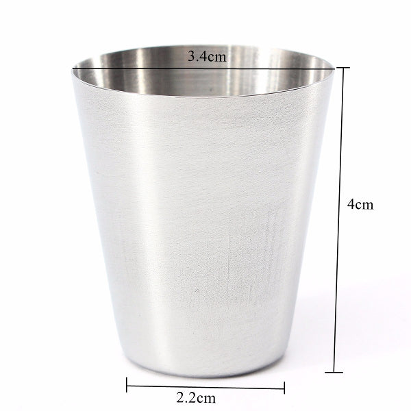 4Pcs Stainless Steel Camping Cup Mug Drinking Coffee Tea With Case