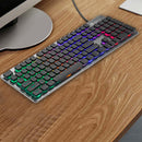 The Wolf Way 104Key Backlit USB Wired Ultra-thin Quiet Gaming Keyboard For Laptop and Desktop