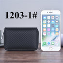 Men and Women RFID Blocking Leather Wallet 12 Slots Credit Card Holder Coin Bag