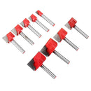 Drillpro 9pcs 6mm Shank Bottom Cleaning Router Bit Set Wood Milling Cutter Woodworking Tools
