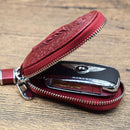 4*2*8CM Genuine Leather Car Key Case Bag Keychain Remote Protector Cover Universal