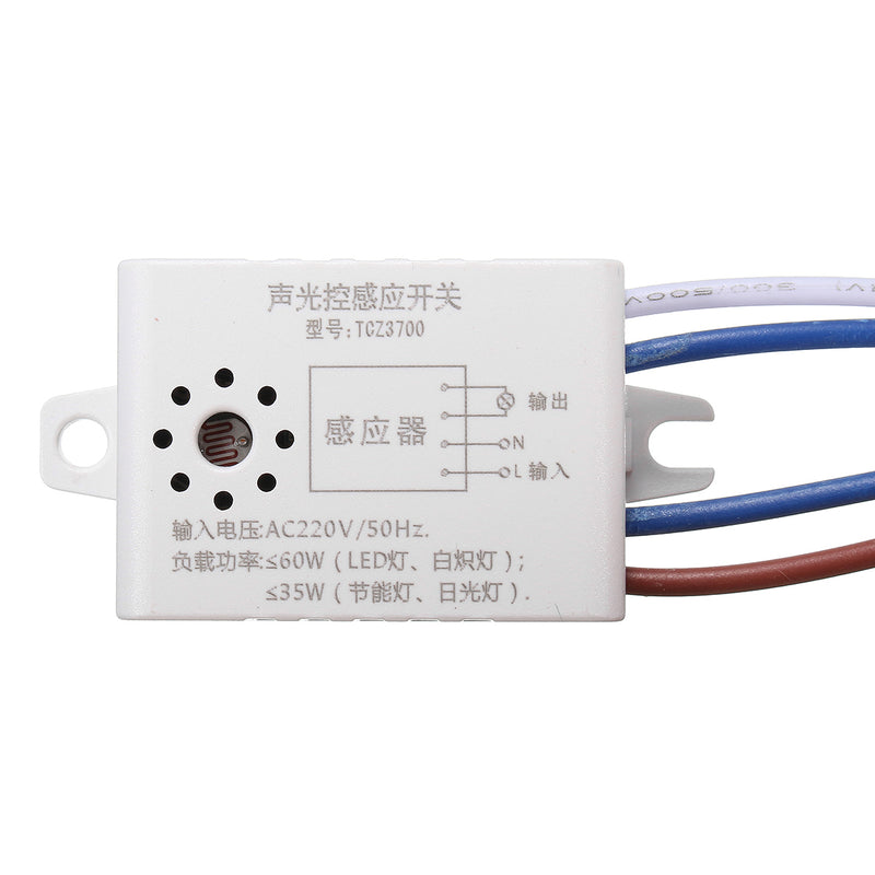 AC 220V Sound Voice Sensor Intelligent Auto On Off Light Switch Delay Time