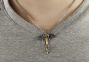 Pterosaur Golden  Titanium Steel Men's Necklace