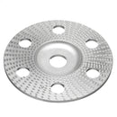 Drillpro 100mm Tungsten Carbide See Through Wood Shaping Disc Flat Carving Disc with Hole 16mm Bore Sanding Grinder Wheel for 100 115 Angle Grinder