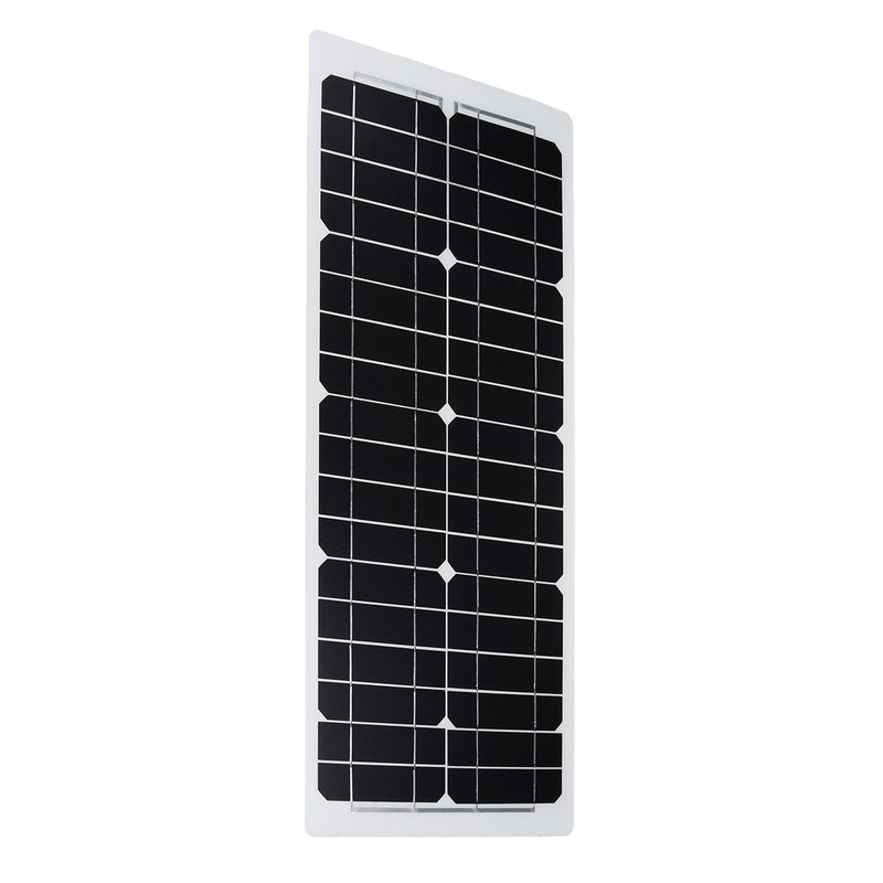 30W 12V Solar Power Panel Monocrystalline Silicon Semi-flexible Home Electricity